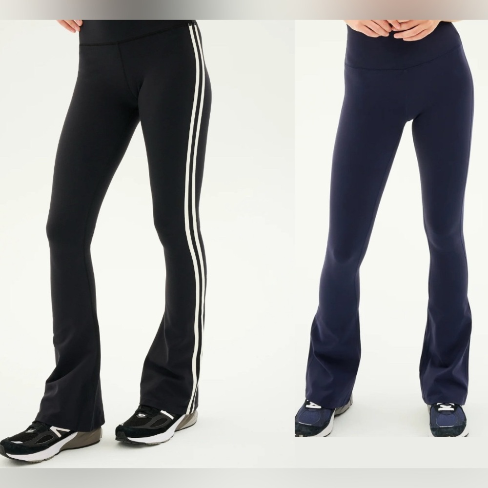 LOT OF 2 Splits59 Raquel Pants 32” size Medium - Black w/ STRIPE + Navy solid